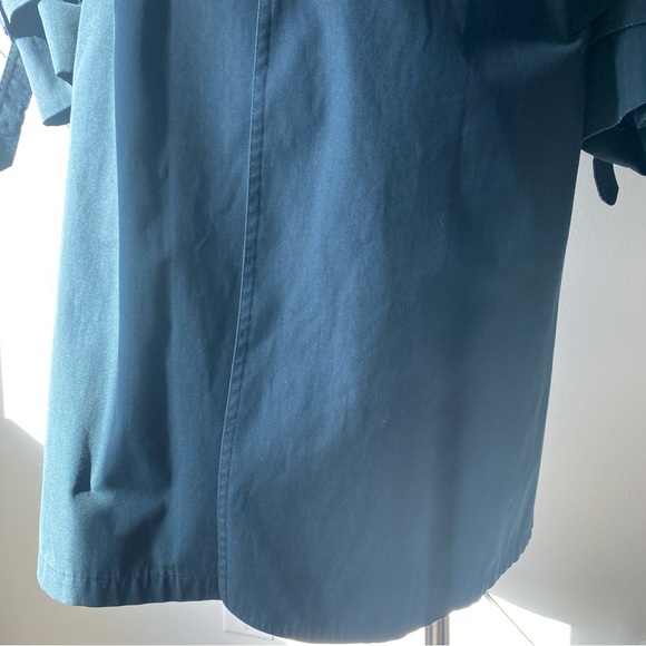 Vintage London Fog Classic Trench Coat Lined Navy w Plaid Lining (42R approx L) - Picture 6 of 13